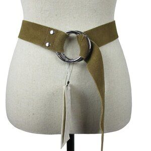 Chico’s Belt Suede Chestnut Brown Sash Size L NEW $69 Retro 70's Y2K